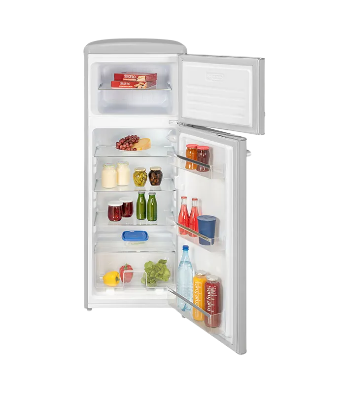 Exquisit RKGC270-45-H-160E Retro Kühl-Gefrier-Kombination 206L Magnolienweiß - Ansary Verkauf®