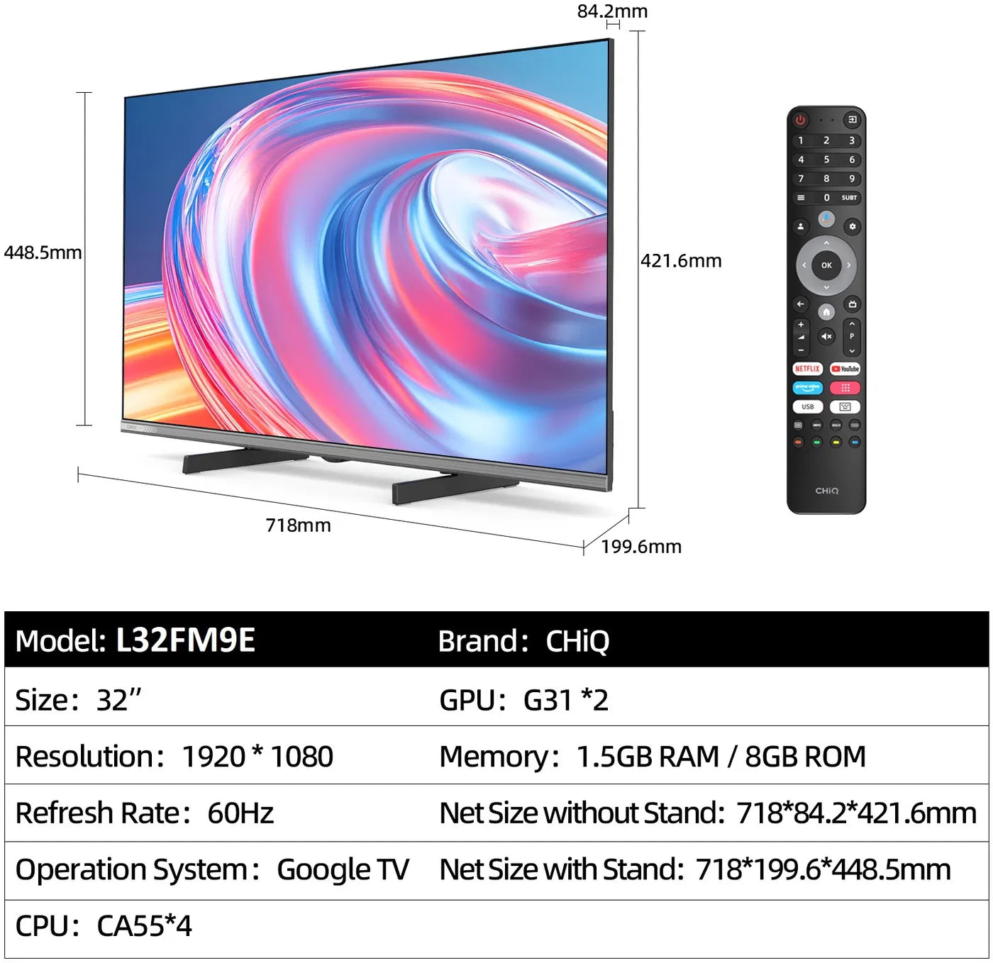 CHiQ L32FM9V Smart TV 32 Zoll Full HD - Ansary Verkauf®