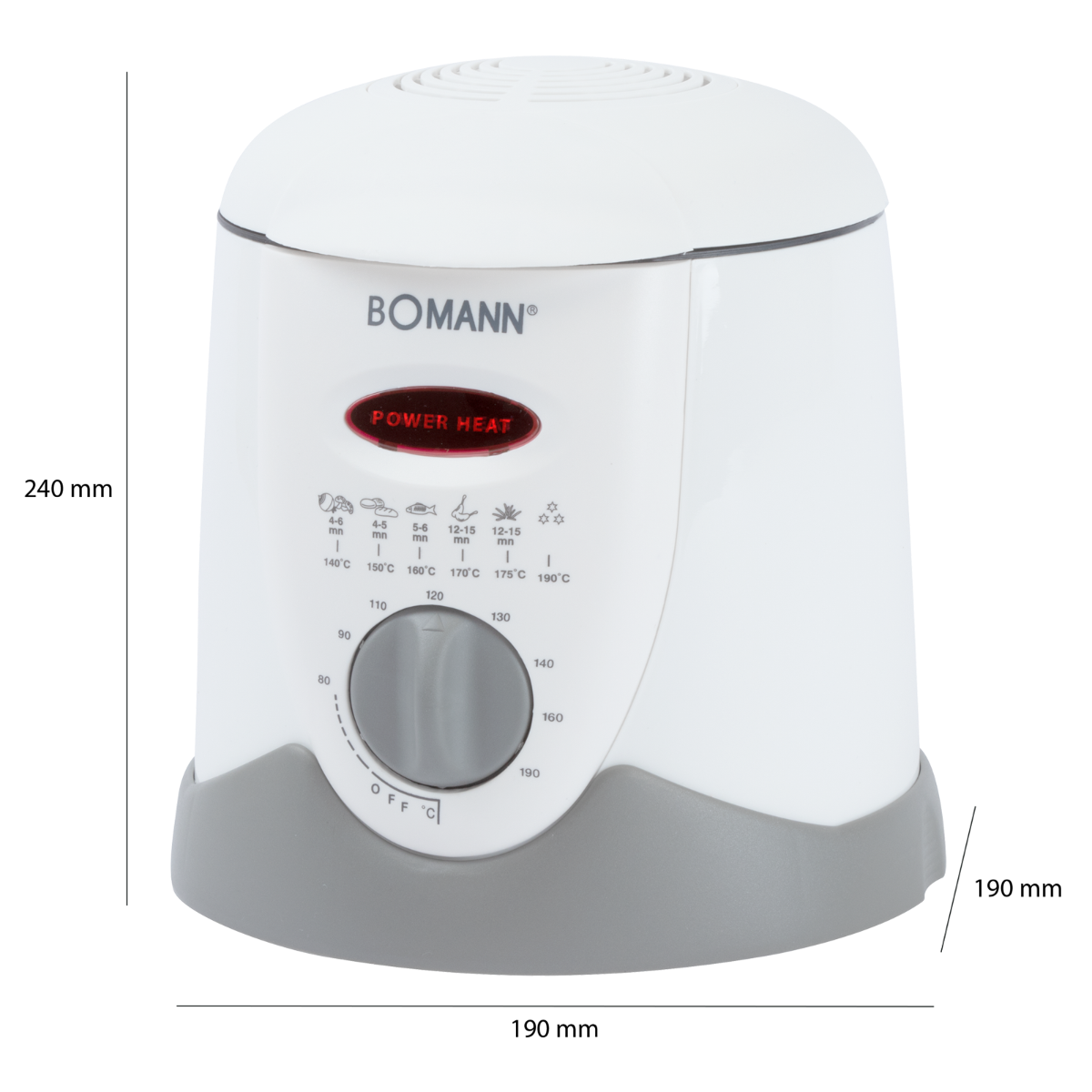 BOMANN Fondue-Fritteuse FFR 1290 CB weiß 1L - Ansary Verkauf®