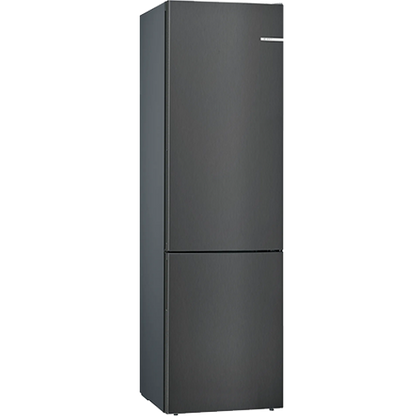 BOSCH Serie 6, Freistehende Kühl-Gefrier-Kombination mit Gefrierbereich unten, 201 x 60 cm, Edelstahl schwarz