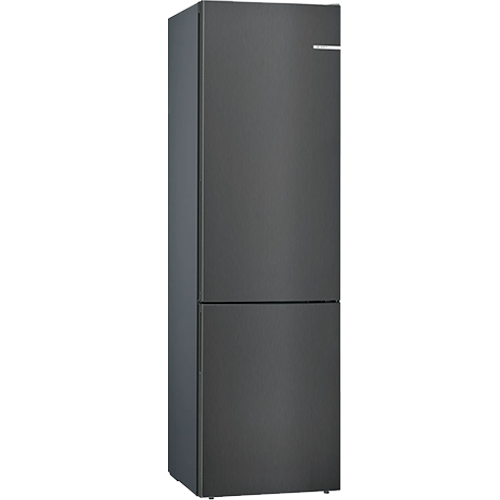 BOSCH Serie 6, Freistehende Kühl-Gefrier-Kombination mit Gefrierbereich unten, 201 x 60 cm, Edelstahl schwarz