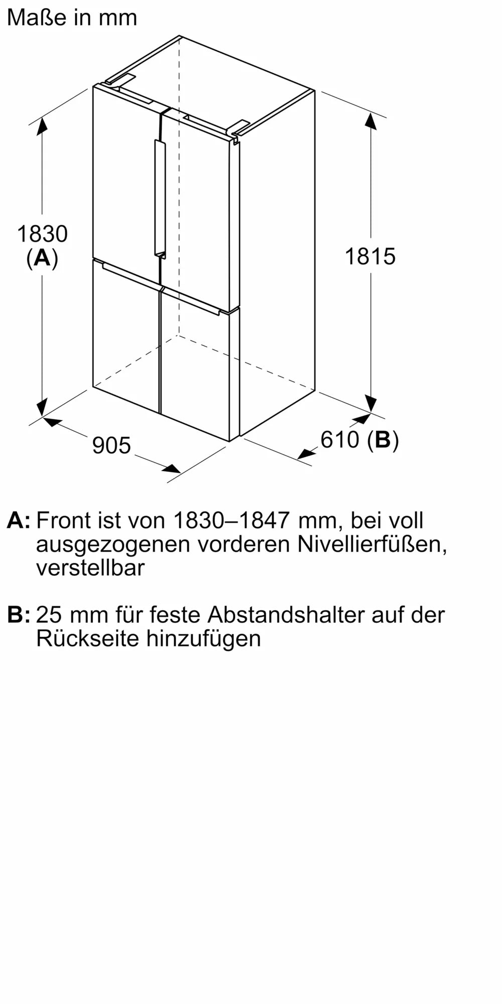 BOSCH Serie 4, Kühl-Gefrier-Kombination, mehrtürig, 183 x 90.5 cm, Edelstahl (mit Antifingerprint)