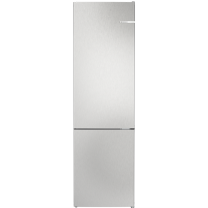 BOSCH Serie 4, Freistehende Kühl-Gefrier-Kombination mit Gefrierbereich unten, 203 x 60 cm, Edelstahl-Optik