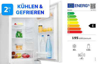 Bomann Kühl-/Gefrierkombination KG 320.2 weiß