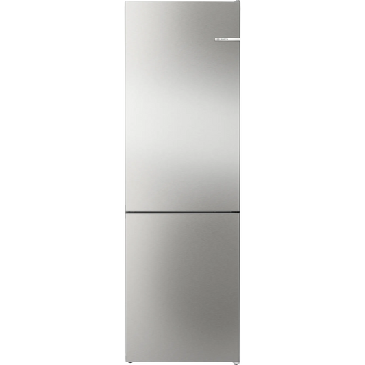 BOSCH EXCLUSIV Serie 4, Freistehende Kühl-Gefrier-Kombination mit Gefrierbereich unten, 203 x 60 cm, Edelstahl-Optik