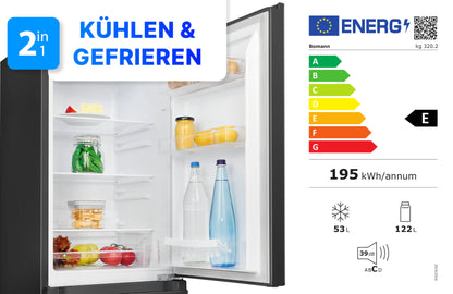 Bomann Kühl-/Gefrierkombination KG 320.2 schwarz