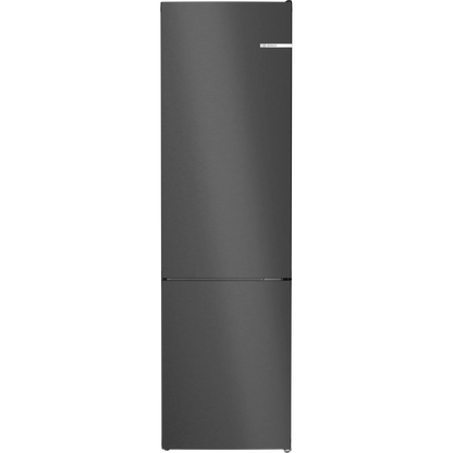 BOSCH EXCLUSIV Serie 4, Freistehende Kühl-Gefrier-Kombination mit Gefrierbereich unten, 203 x 60 cm, Edelstahl schwarz