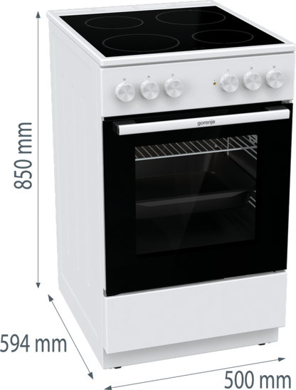 Gorenje GEC5A21WG Standherd Glaskeramik 50cm - Ansary Verkauf®