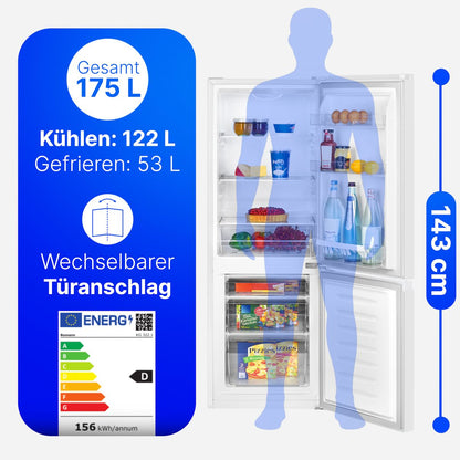 Bomann KG 322.1 Weiß Kühl-Gefrier-Kombination Kompakt - Ansary Verkauf®